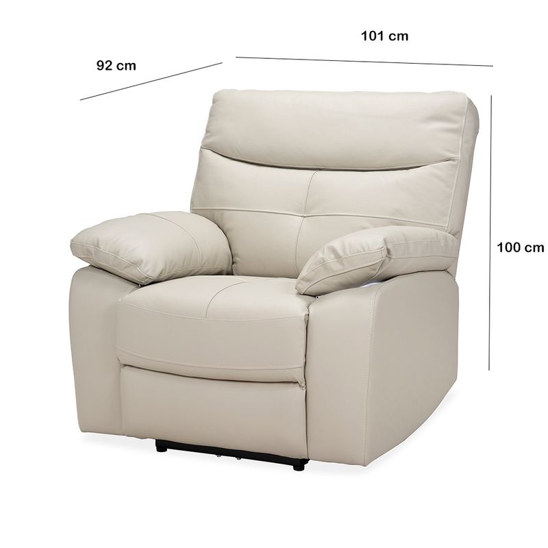 Poltrona-Caroline-Reclinable-Electrico-Cuero-Pvc-Gris-Claro