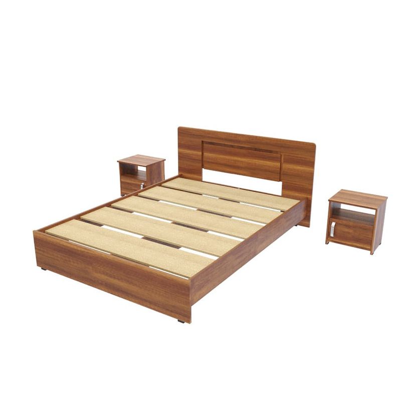 Combo-Cama-Doble---2-Mesas-De-Noche-Cyrus-Caramelo