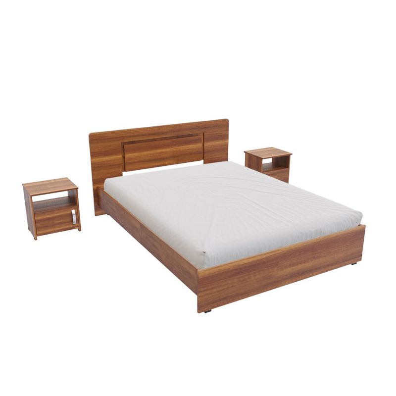 Combo-Cama-Doble---2-Mesas-De-Noche-Cyrus-Caramelo