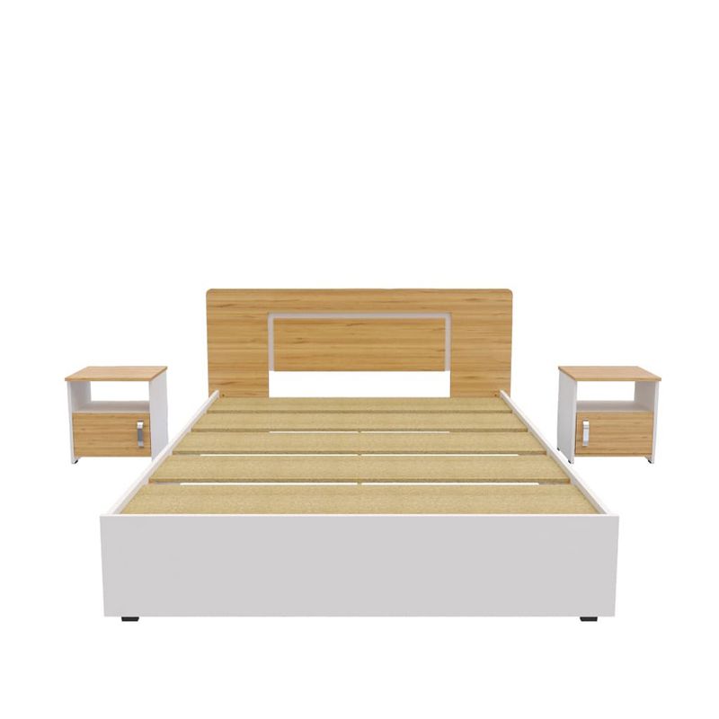 Combo-Cama-Doble---2-Mesas-De-Noche-Cyrus-Blanco-Duna