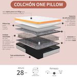 Combo-Colchon-One-Pillow-Semi-Doble---Protector---Almohada-Gris-Blanco