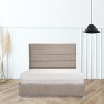 Combo-Base-Cama-Cabecero-Colchon-Semidoble-Horizon-Taupe-Pata-Cromada
