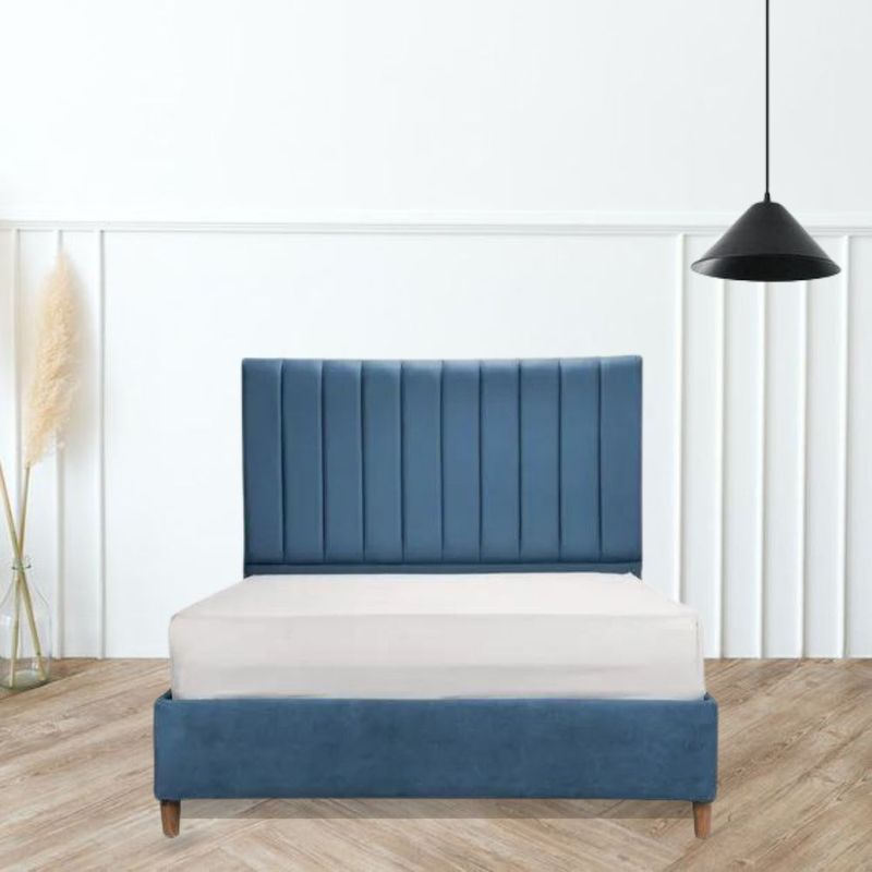 Combo-Base-Cama-Cabecero-Colchon-Semidoble-Monaco-Azul-Indigo-Pata-Natural