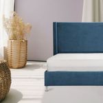 Combo-Base-Cama-Cabecero-Colchon-Doble-Dublin-Azul-Indigo-Pata-Cromada