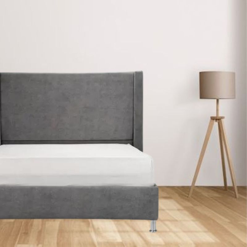 Combo-Base-Cama-Cabecero-Colchon-King-Dublin-Gris-Plata-Pata-Cromada