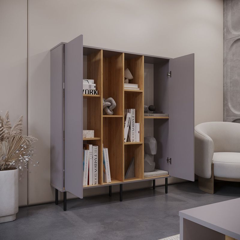 Biblioteca-Conet-Melamina-Taupe-Duna