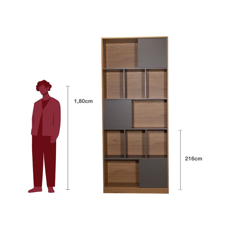 Biblioteca-Munich-Laminado-Natural-Gris