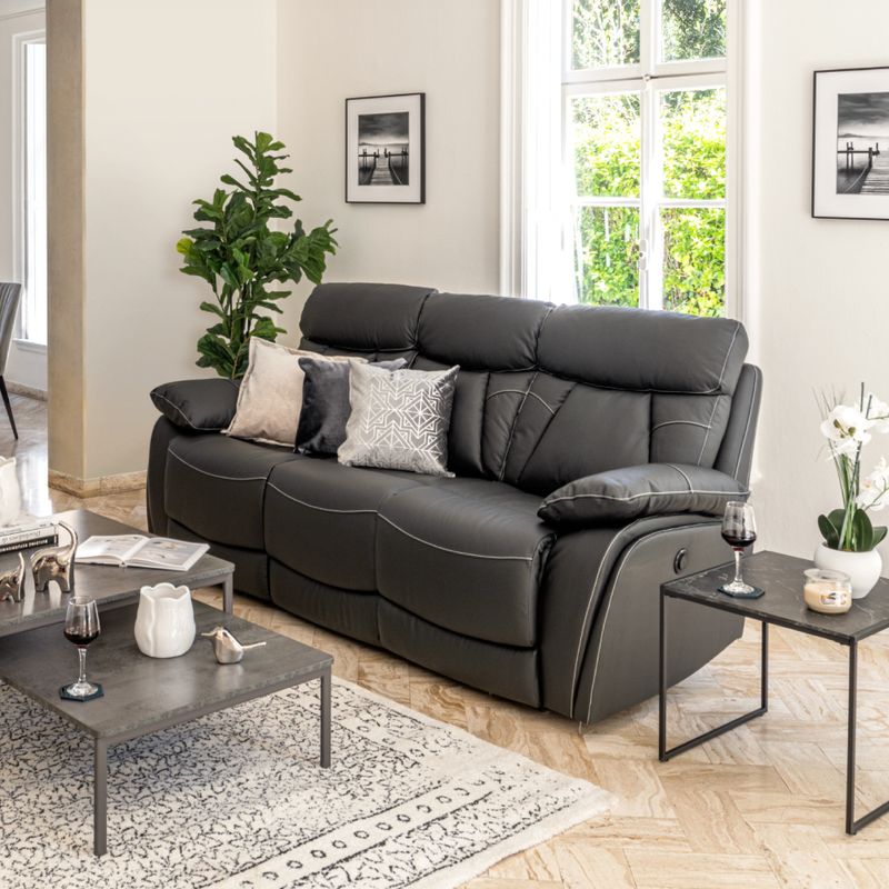 Sofa-3P-Reclinable-Julian-Negro