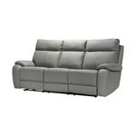 Sofa-Tamis-3-Puestos-Reclinable-Electrico-Cuero-Pvc-Gris
