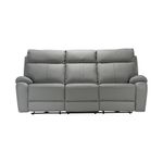 Sofa-Tamis-3-Puestos-Reclinable-Electrico-Cuero-Pvc-Gris