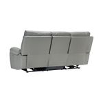 Sofa-Tamis-3-Puestos-Reclinable-Electrico-Cuero-Pvc-Gris