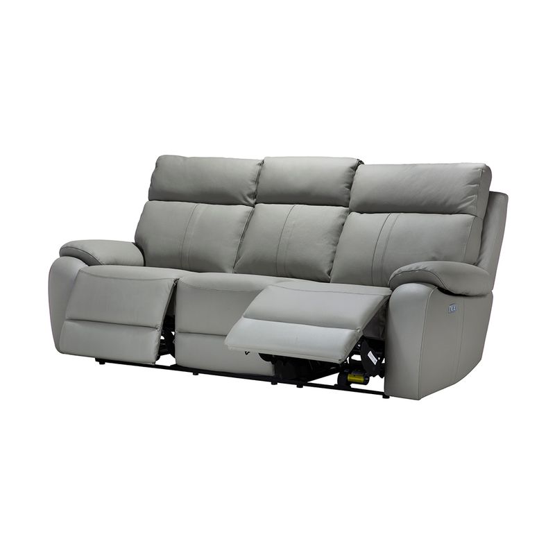 Sofa-Tamis-3-Puestos-Reclinable-Electrico-Cuero-Pvc-Gris