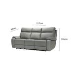 Sofa-Tamis-3-Puestos-Reclinable-Electrico-Cuero-Pvc-Gris