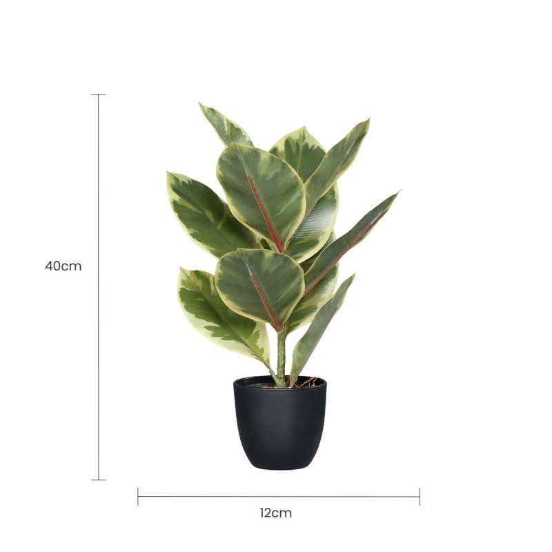 Planta-Artificial-Arbol-de-Caucho-Plastico-Verde-Amarillo