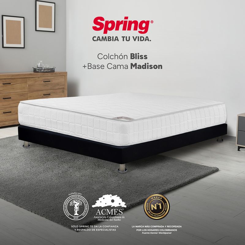 Combo-Colchon-Spring-Bliss-Sencillo-100-190Cm---Sommier-Madison
