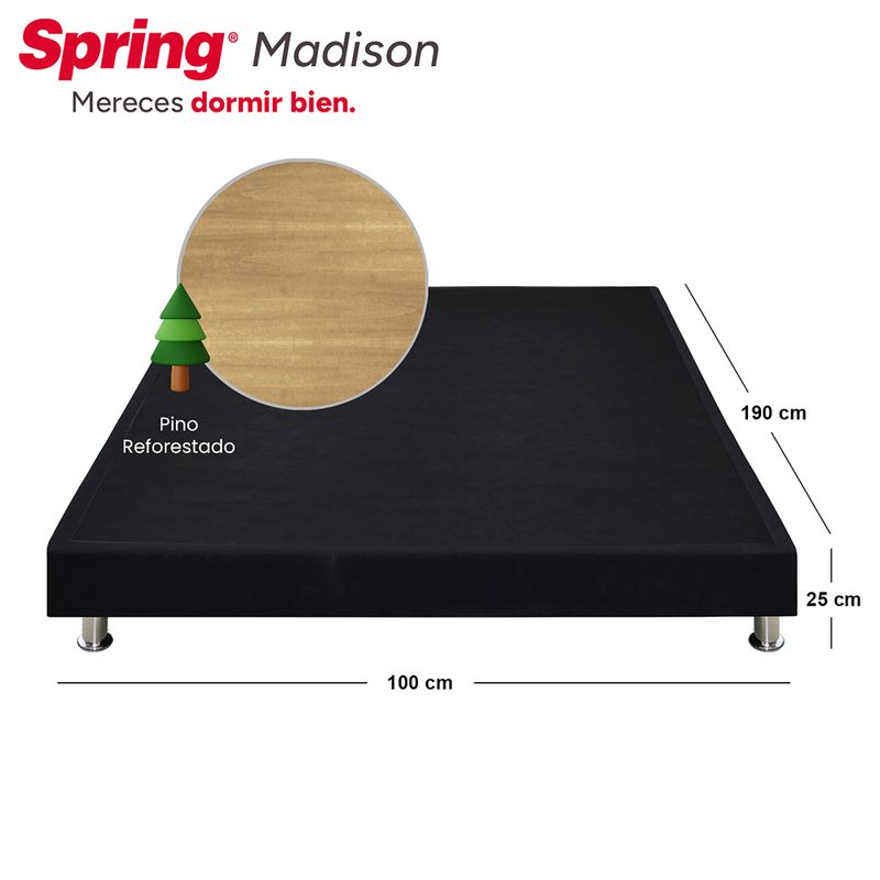 Combo-Colchon-Spring-Bliss-Sencillo-100-190Cm---Sommier-Madison